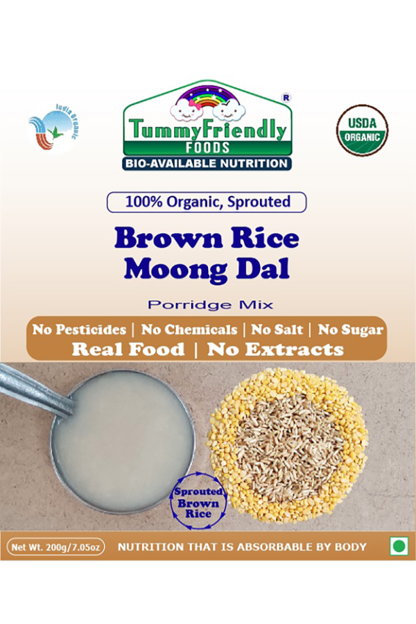 Sprouted Brown Rice, Moong Dal Porridge Mix