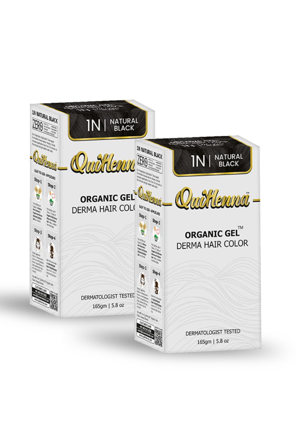 Derma Gel Hair color- 1N Natural Black m (Pack of 2)